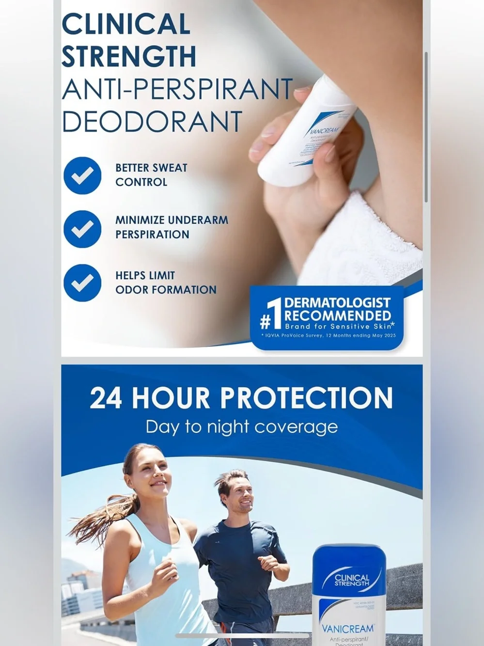 3-Pack Vanicream Antiperspirant Deodorant Sensitive Skin Unscented 3 Sticks